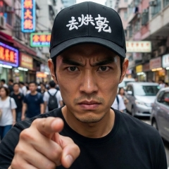 KURO-SHOP  去烘乾 諧音 立體繡 潮帽  平板帽-棒球帽(可客製化)